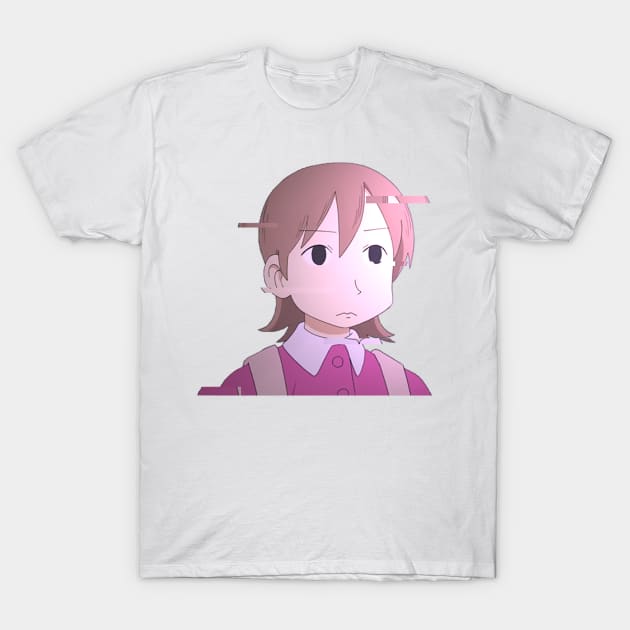 Nichijou glitch art T-Shirt by dumbvaporwave